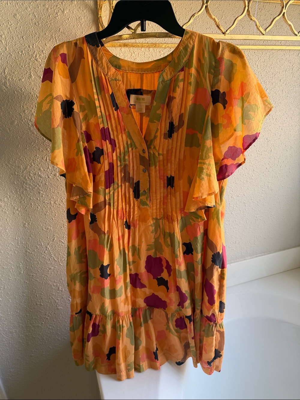 Anthropologie x Maeve Yellow Floral Dress